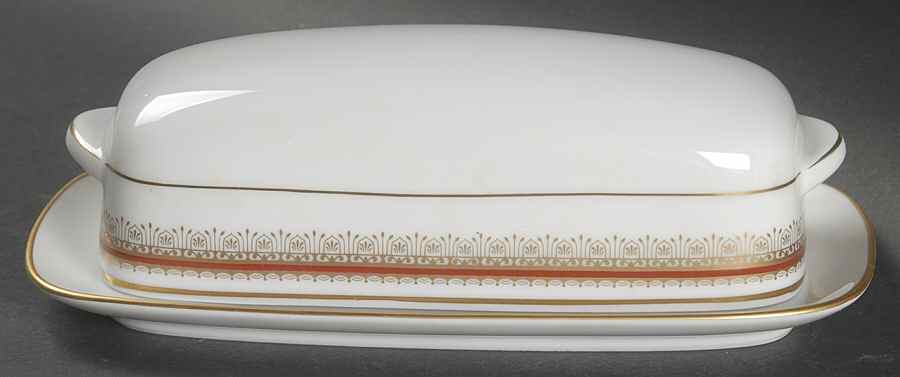 Doral Maroon 1/4 Lb Covered Butter by Noritake-1