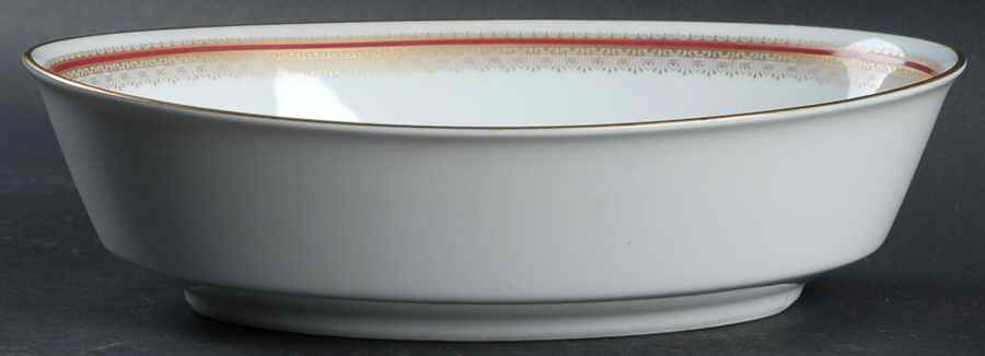 Doral Maroon 9" Oval Vegetable Bowl by Noritake-1