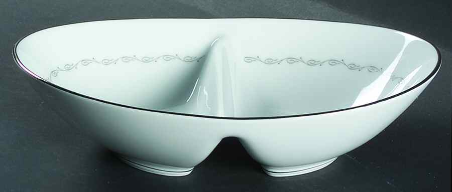 Donna 10" Oval Divided Vegetable Bowl by Noritake-1