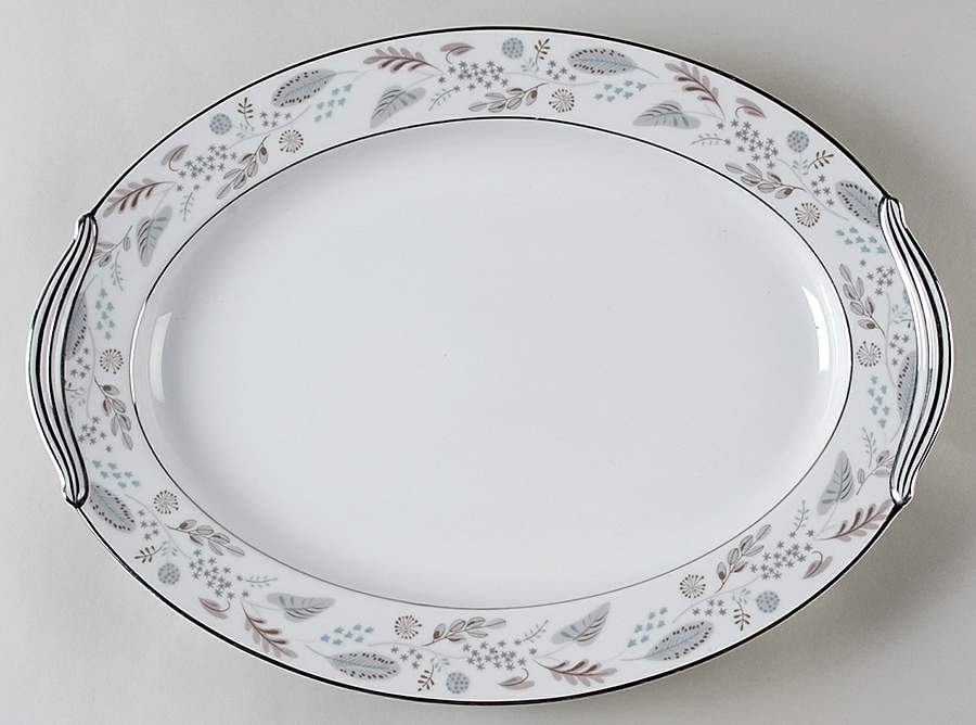 Doranne 16" Oval Serving Platter by Noritake-1