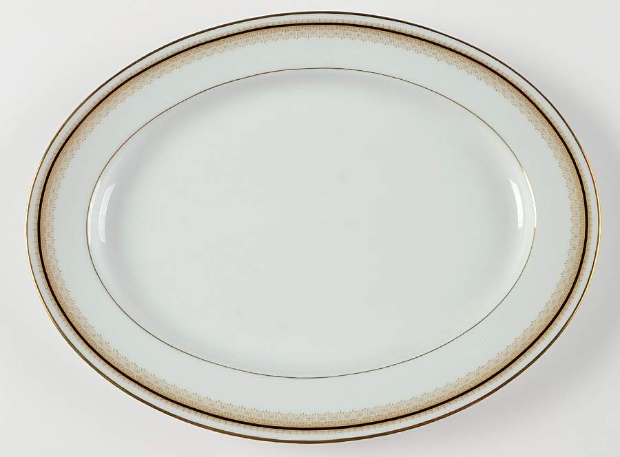 Doral 13" Oval Serving Platter by Noritake-1