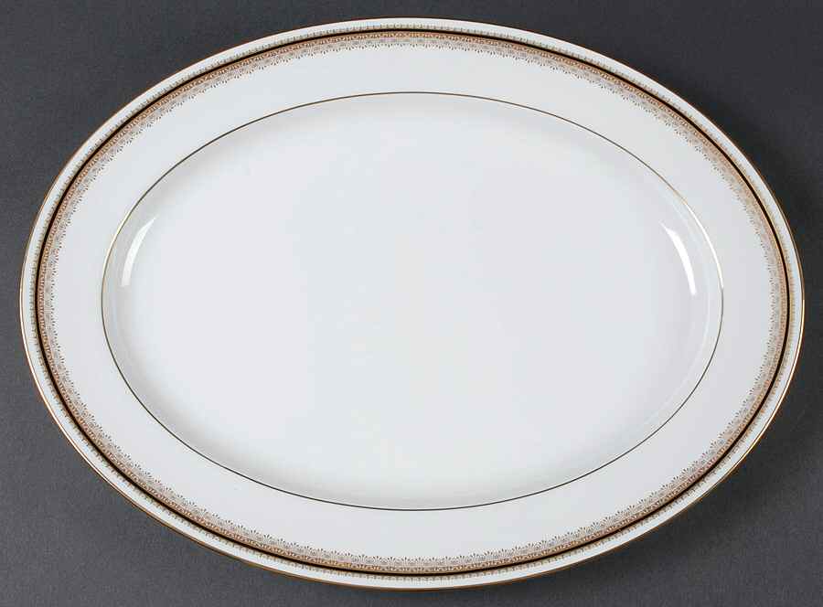 Doral 16" Oval Serving Platter by Noritake-1