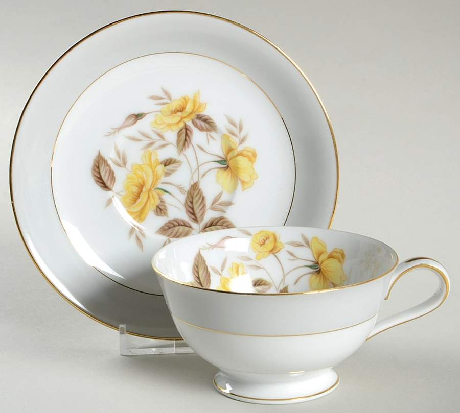 Dorcas Footed Cup & Saucer Set by Noritake-1