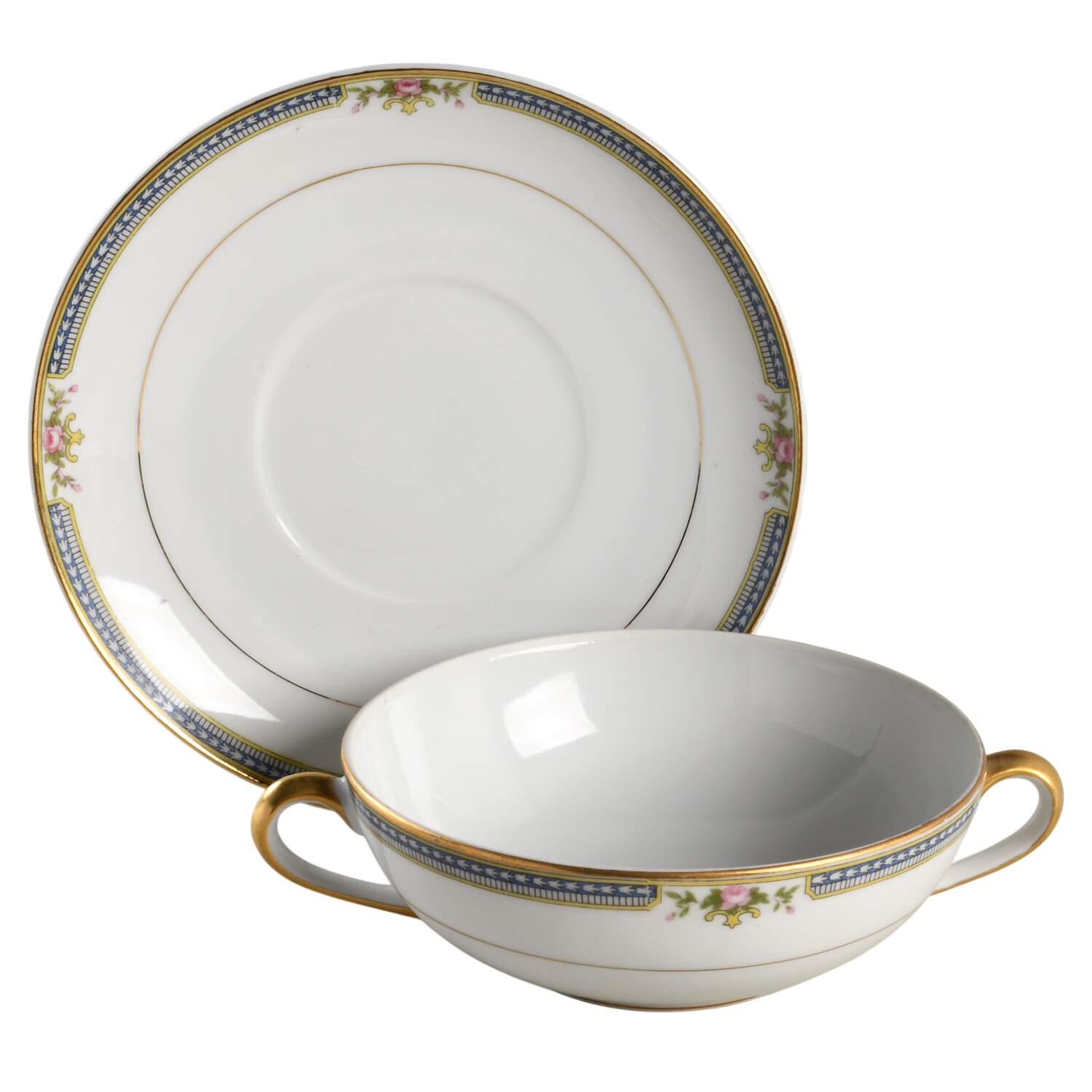 Doris Flat Cream Soup Bowl & Saucer Set by Noritake-1