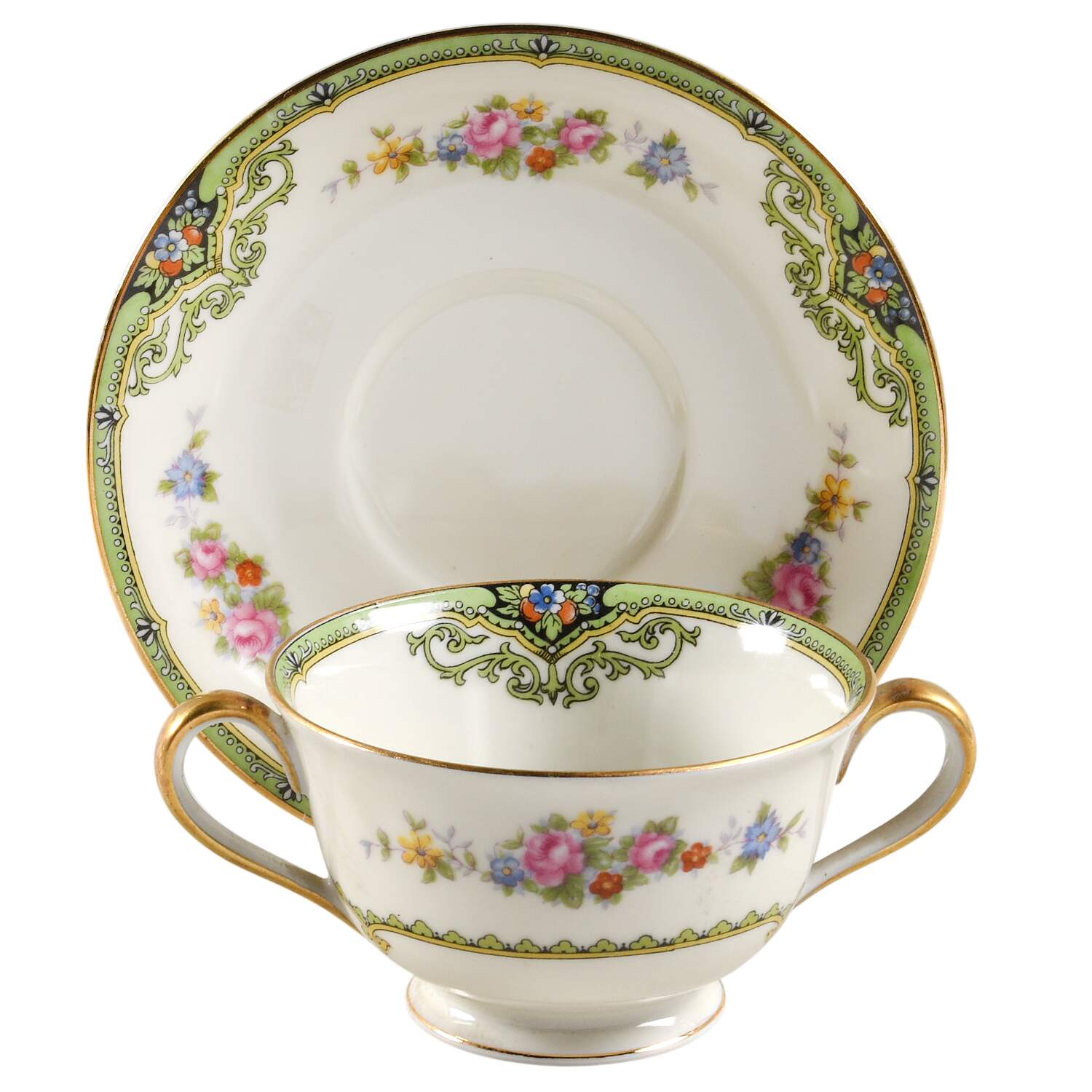 Dorian Footed Bouillon Cup & Saucer by Noritake-1
