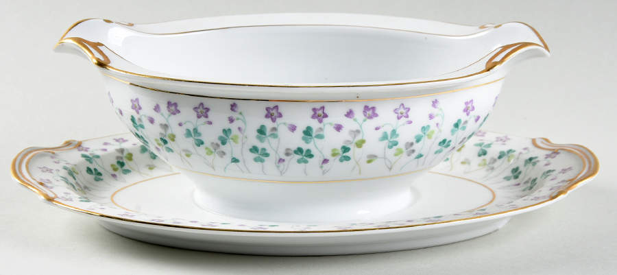 Dorothea Gravy Boat with Attached Underplate by Noritake-1