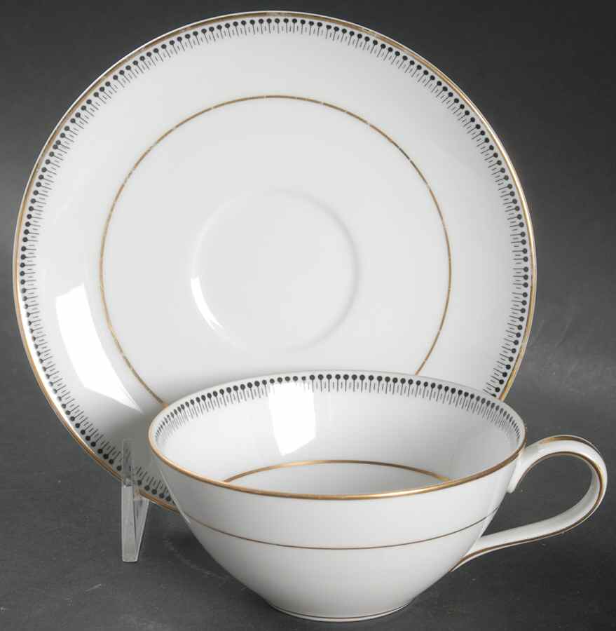 Dorset Flat Cup & Saucer Set by Noritake-1