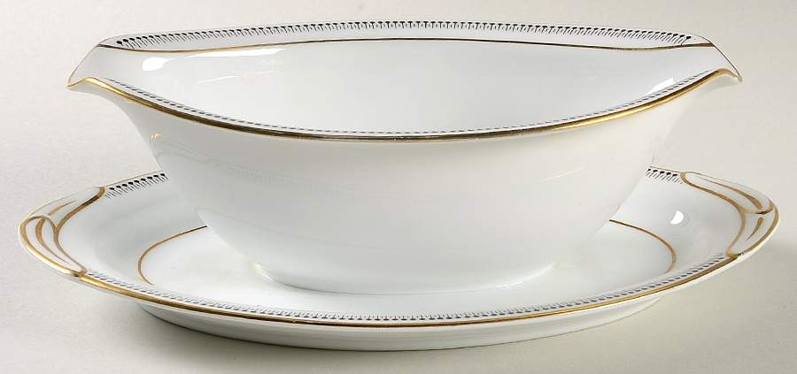 Dorset Gravy Boat with Attached Underplate by Noritake-1