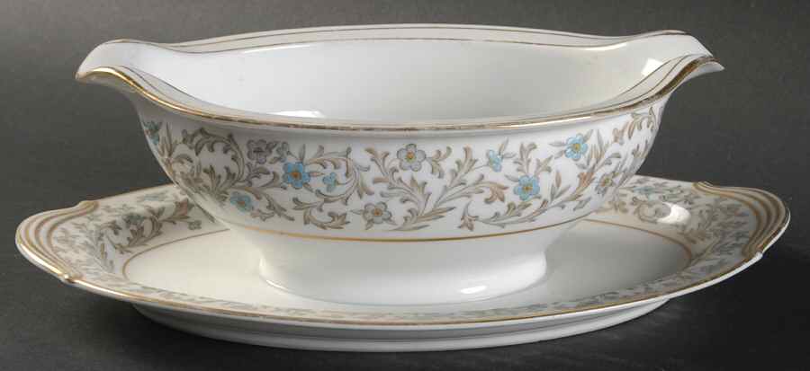 Dover Gravy Boat with Attached Underplate by Noritake-1