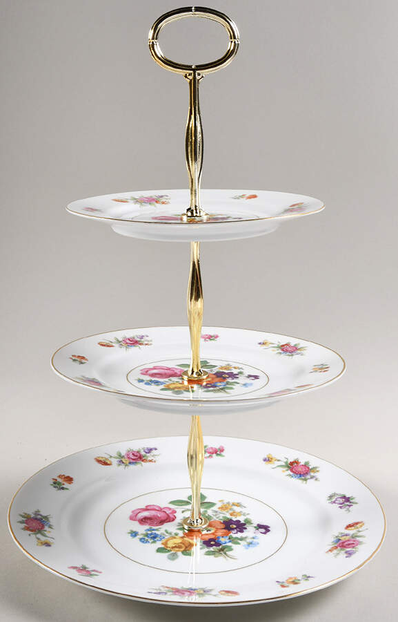 Dresala 13 7/8"-14 1/4" 3-Tiered Serving Tray(DP,SP,BB) HC by Noritake-1