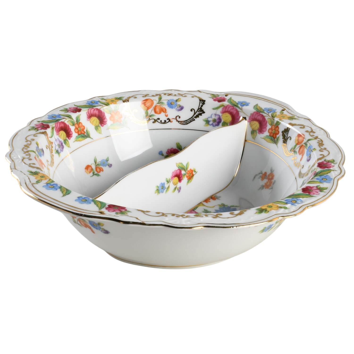 Dresalda Round Divided Vegetable Bowl by Noritake-1