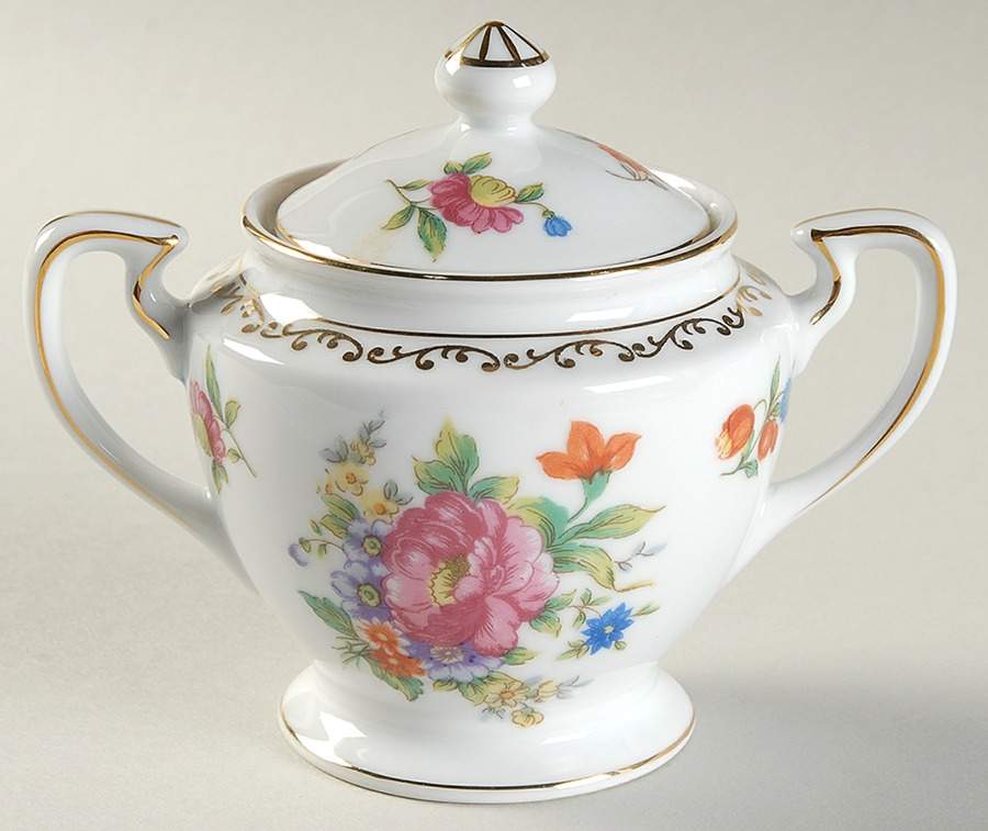 Dresdlina Mini Sugar Bowl & Lid by Noritake-1