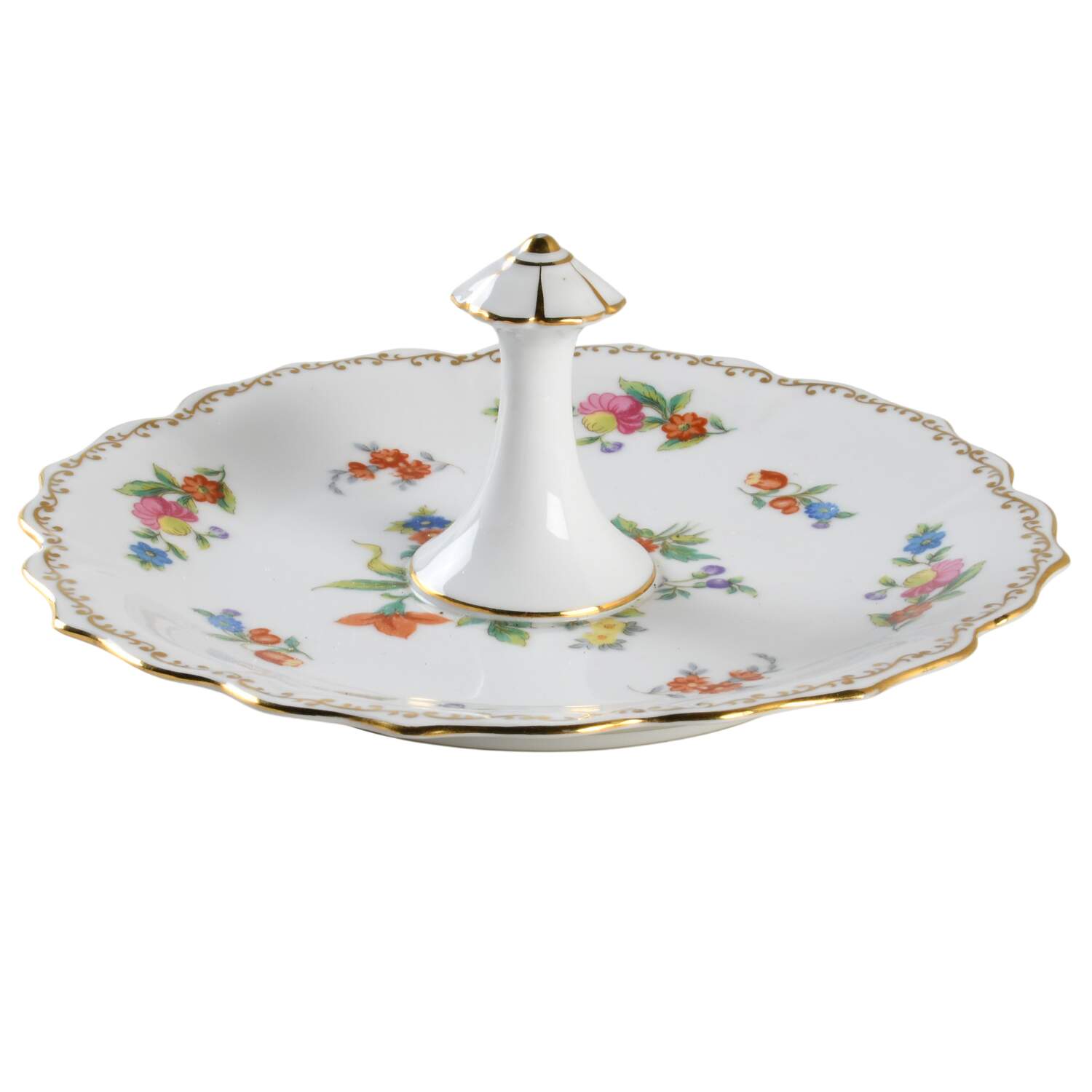 Dresdlina Round Serving Plate with Handle (SP) by Noritake-1