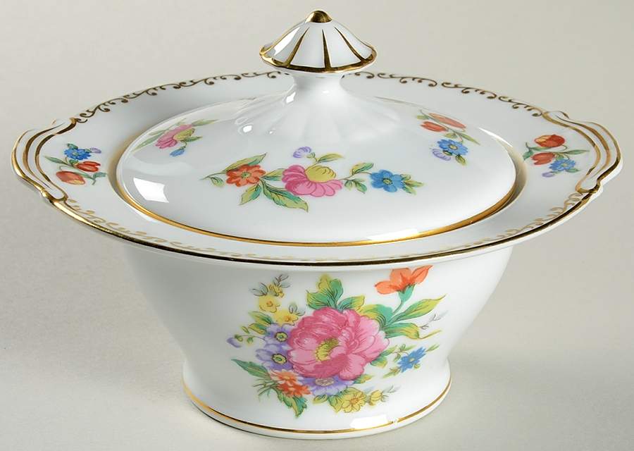 Dresdlina Sugar Bowl & Lid by Noritake-1