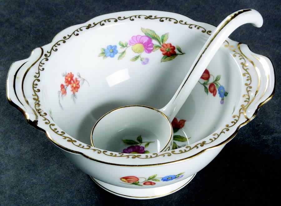 Dresdlina Whipped Cream Bowl and Ladle by Noritake-1