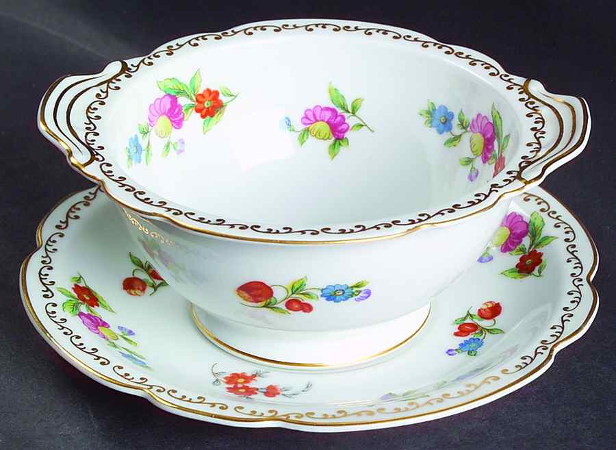 Dresdlina Whipped Cream Bowl and Underplate by Noritake-1