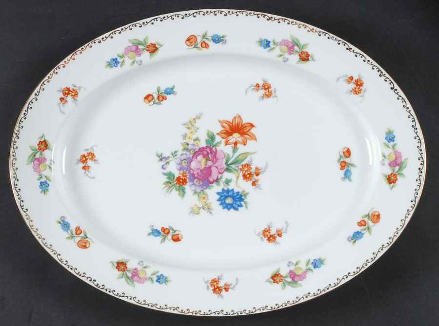 Dresdlina 13" Oval Serving Platter by Noritake-1