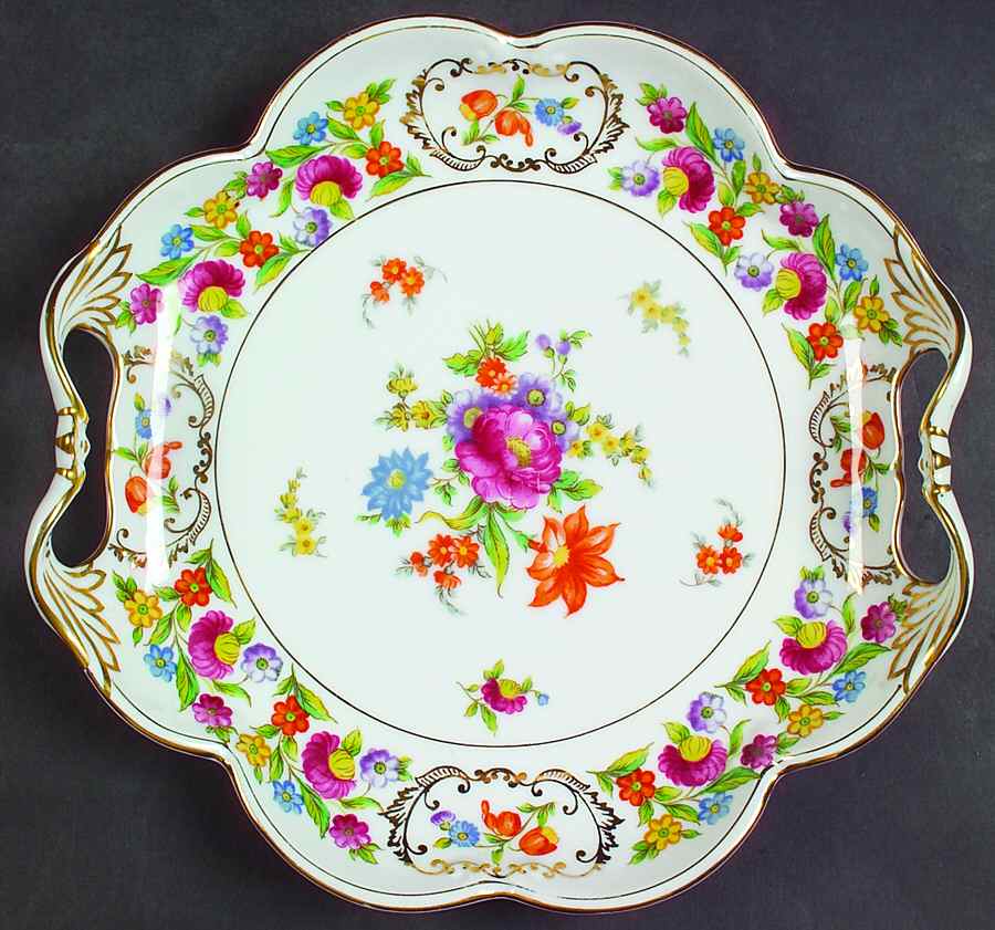 Dresdena Handled Cake Plate by Noritake-1