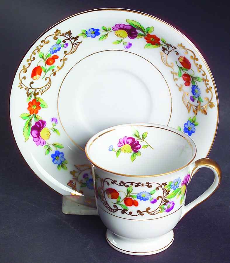 Dresdena Footed Demitasse Cup & Saucer Set by Noritake-1