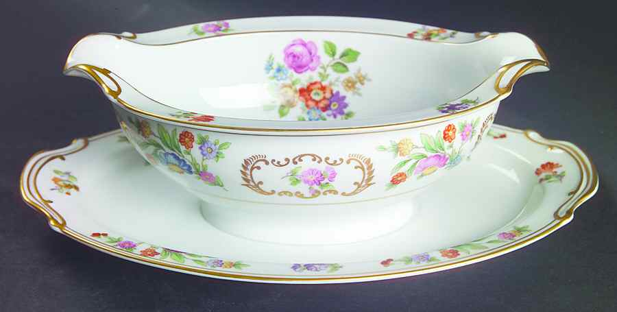 Dresdena Gravy Boat with Attached Underplate by Noritake-1