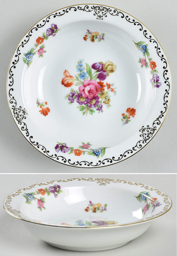 Dresdoll Rim Fruit/Dessert (Sauce) Bowl by Noritake-1