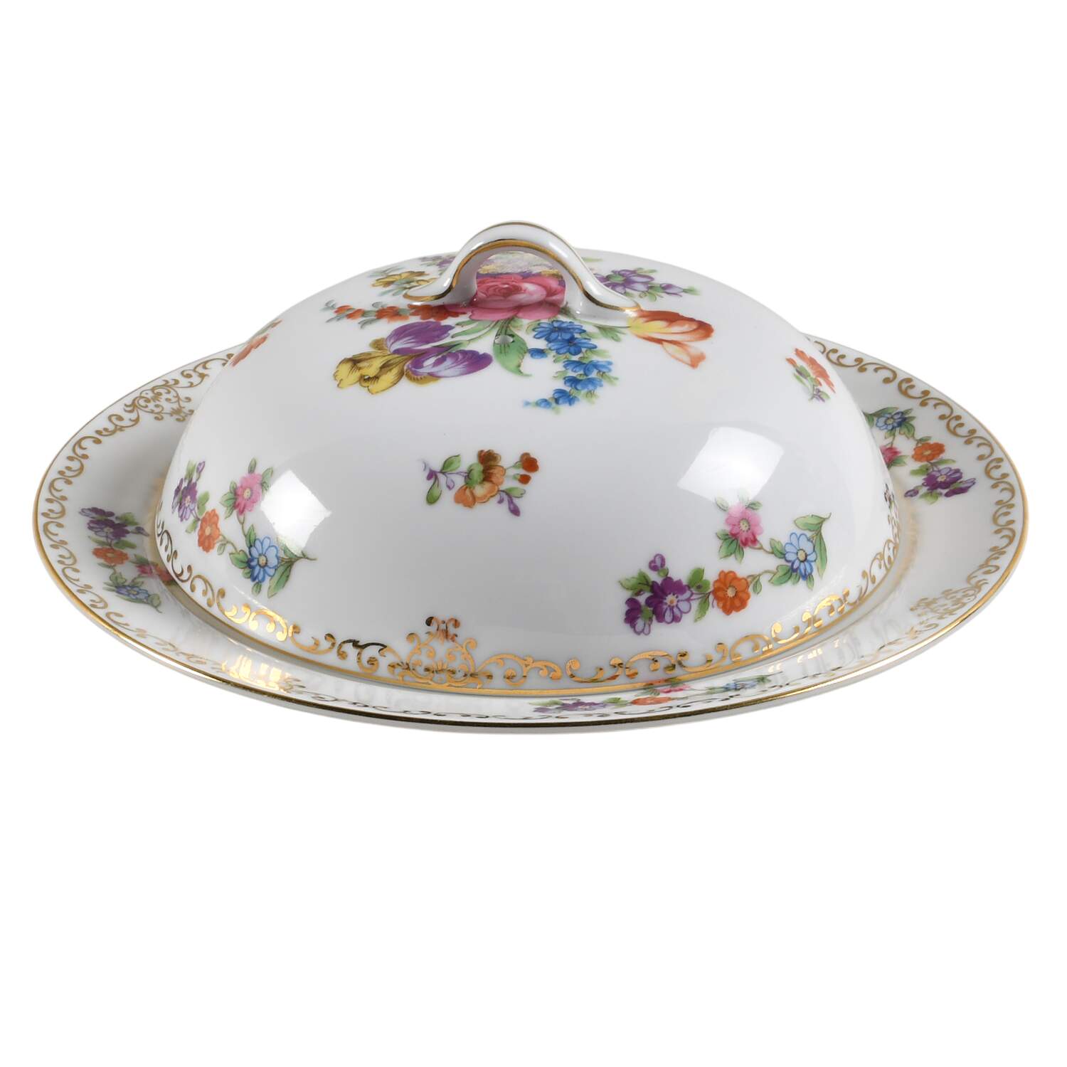 Dresdoll Muffin Dish & Lid by Noritake-1