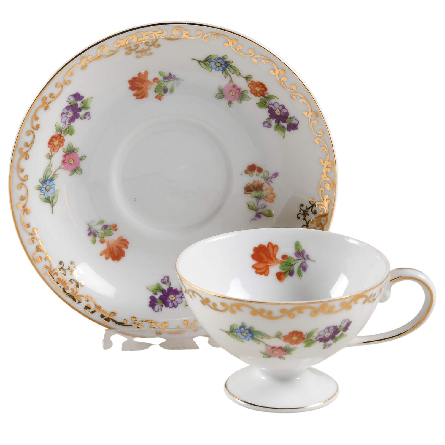 Dresdoll Footed Demitasse Cup & Saucer Set by Noritake-1