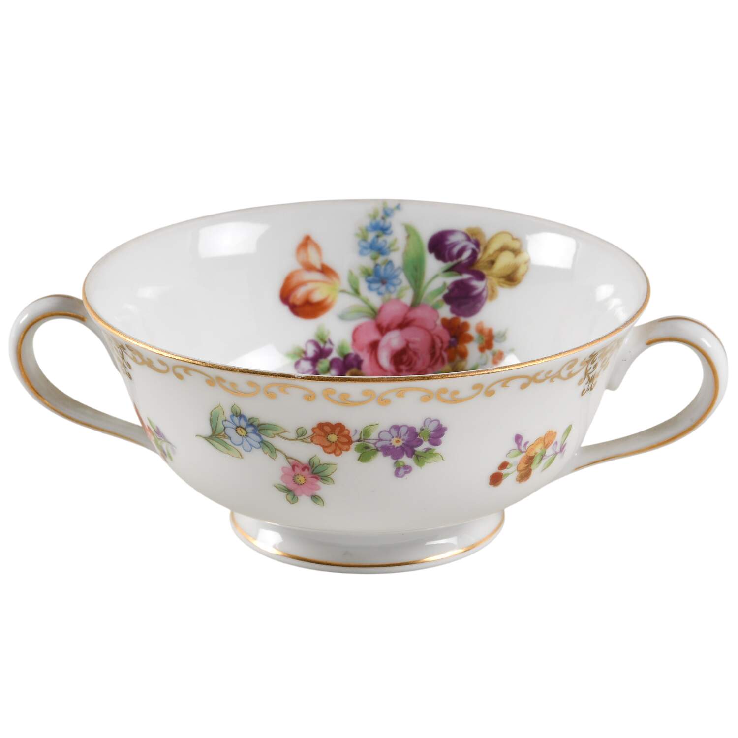 Dresdoll Footed Cream Soup Bowl by Noritake-1
