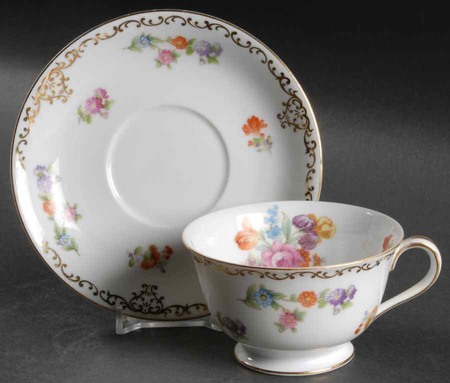 Dresdoll Footed Cup & Saucer Set by Noritake-1