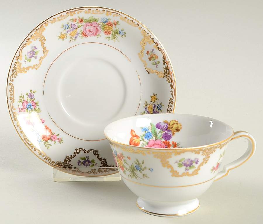 Dresleigh Footed Cup & Saucer Set by Noritake-1