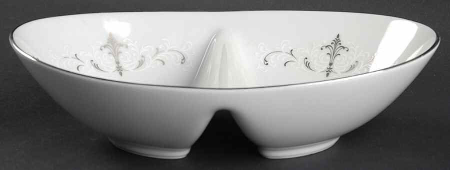 Dubarry 10" Oval Divided Vegetable Bowl by Noritake-1