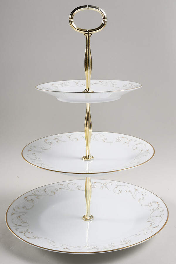 Duetto 13 7/8"-14 1/4" 3-Tiered Serving Tray(DP,SP,BB) HC by Noritake-1