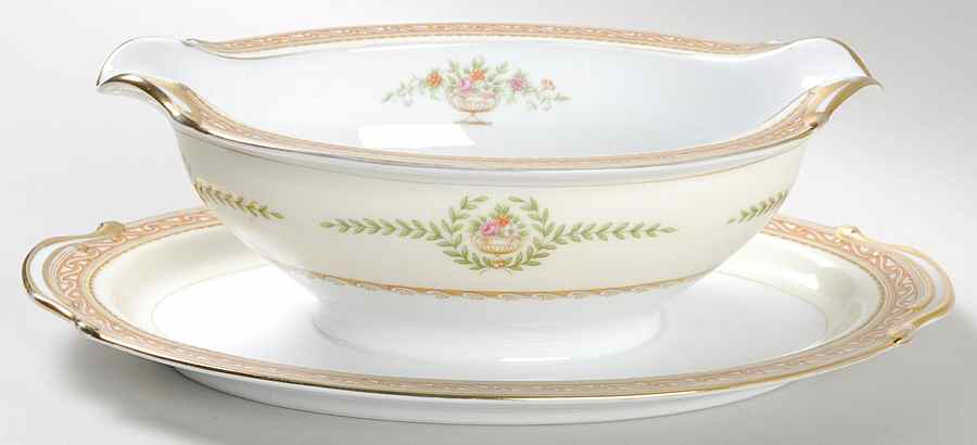 Durer Gravy Boat with Attached Underplate by Noritake-1