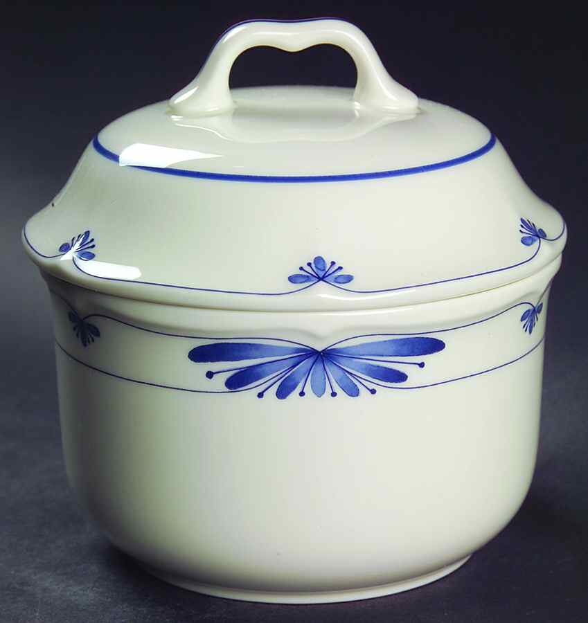 Dutch Tile Sugar Bowl & Lid by Noritake-1