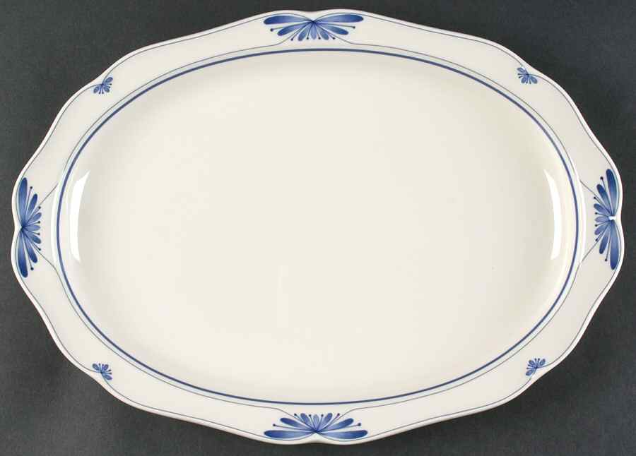 Dutch Tile 14" Oval Serving Platter by Noritake-1