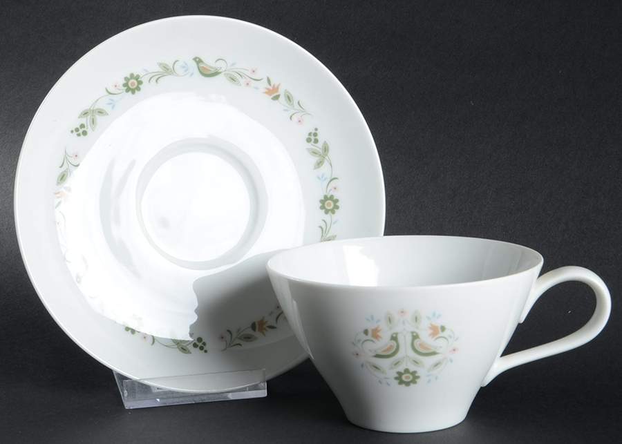 Dutch Treat Flat Cup & Saucer Set by Noritake-1