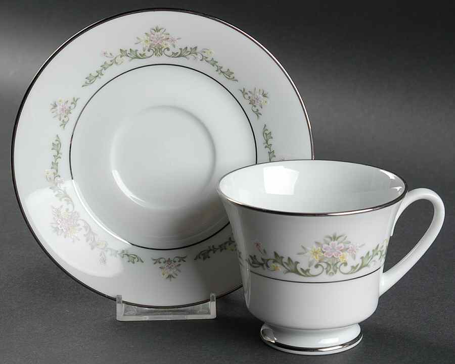 Early Spring Footed Cup & Saucer Set by Noritake-1