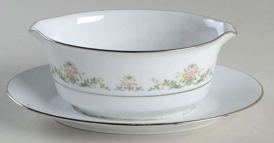 Early Spring Gravy Boat with Attached Underplate by Noritake-1