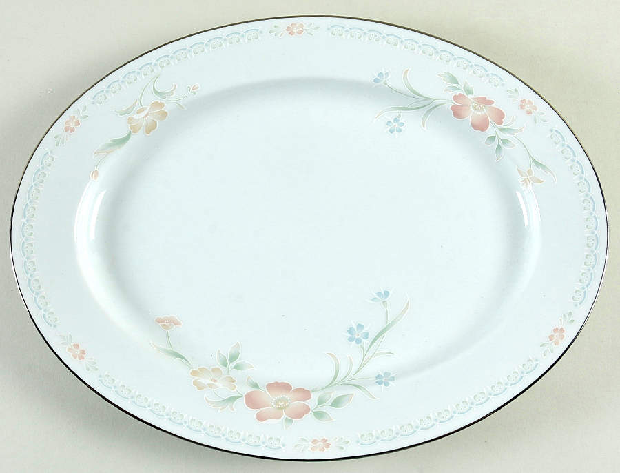 Eden 13" Oval Serving Platter by Noritake-1