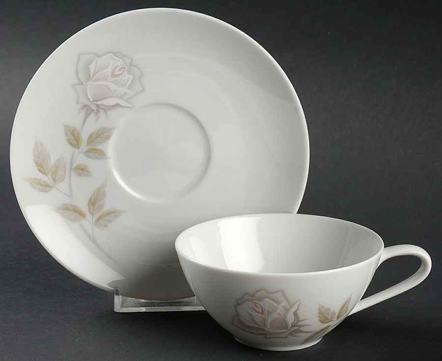 Edenrose Flat Cup & Saucer Set by Noritake-1