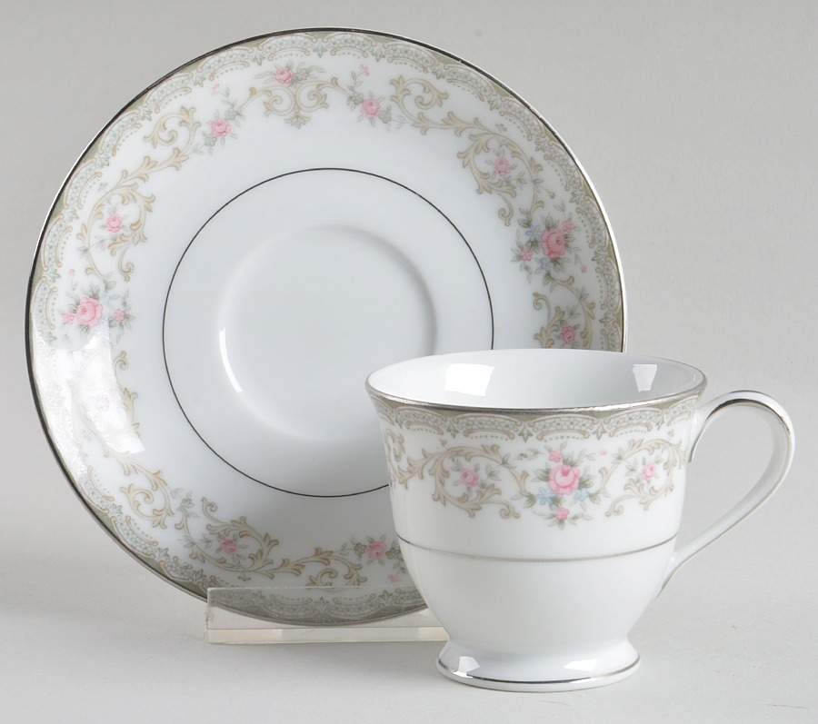 Edgewood Footed Demitasse Cup & Saucer Set by Noritake-1