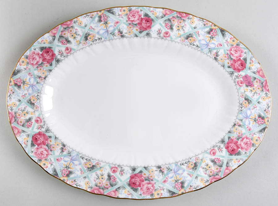 Edgemoor 14" Oval Serving Platter by Noritake-1