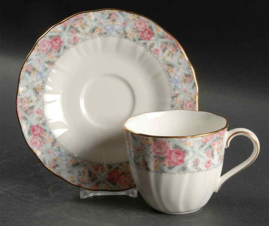 Edgemoor Flat Cup & Saucer Set by Noritake-1