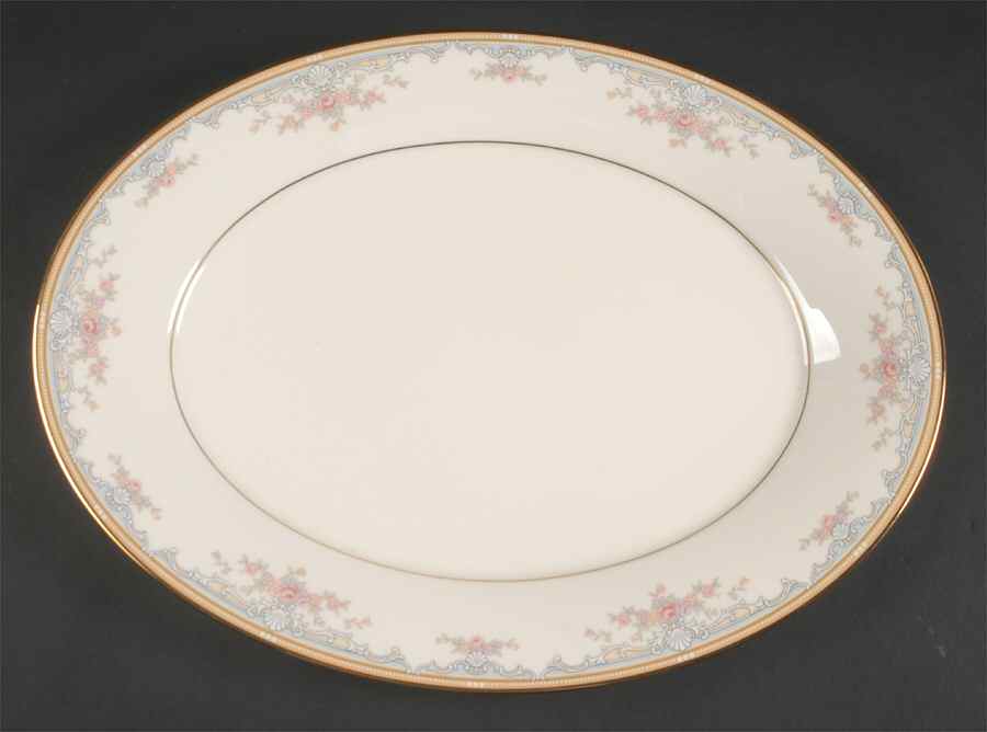 Edgewater 15" Oval Serving Platter by Noritake-1