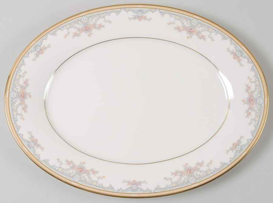 Edgewater 13" Oval Serving Platter by Noritake-1