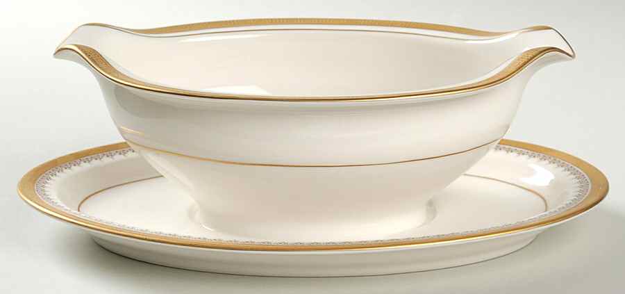 Edinburgh Gravy Boat with Attached Underplate by Noritake-1