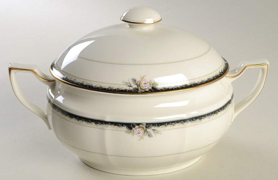 Edwardian Rose Oval Covered Vegetable by Noritake-1