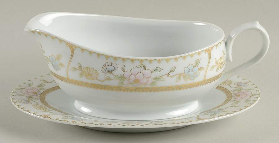 Effingham Gravy Boat & Underplate by Noritake-1
