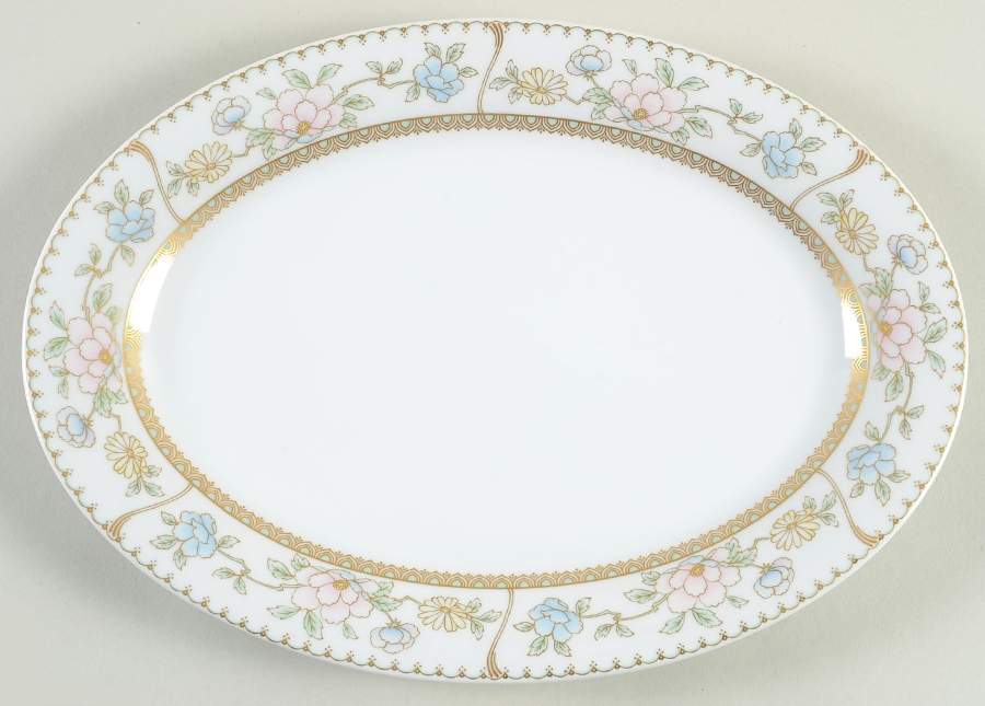 Effingham 12" Oval Serving Platter by Noritake-1