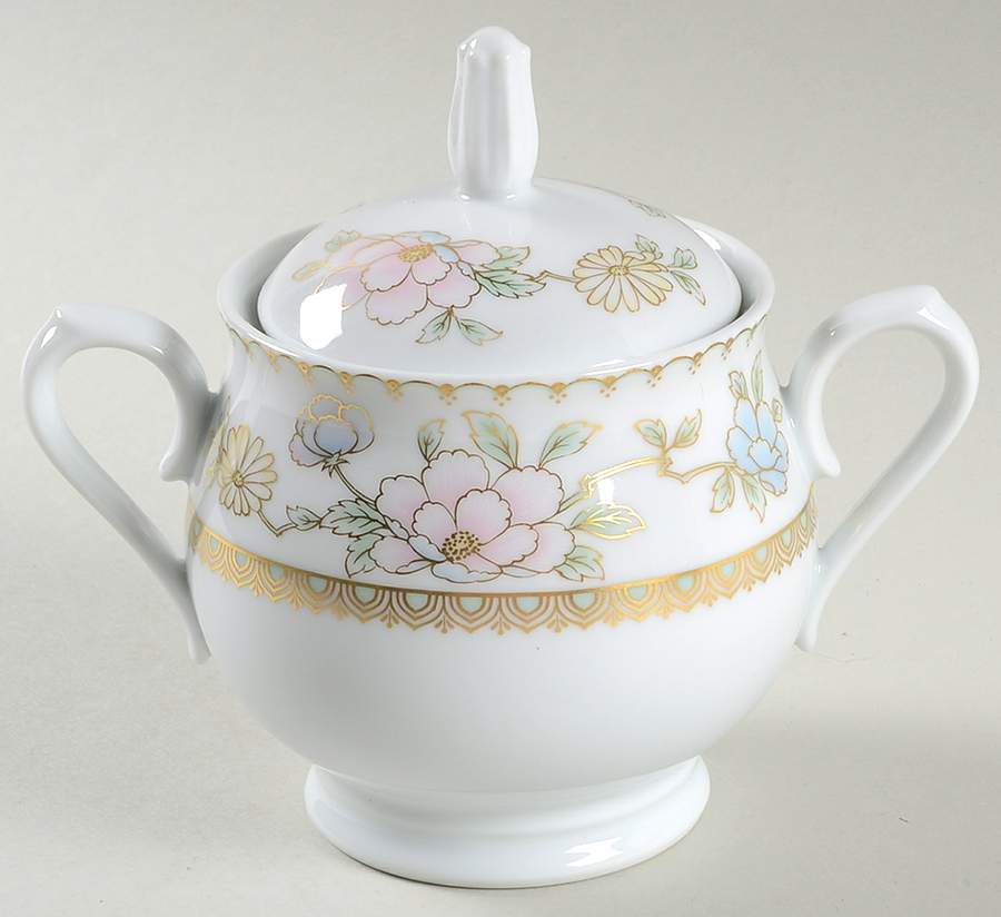 Effingham Sugar Bowl & Lid by Noritake-1